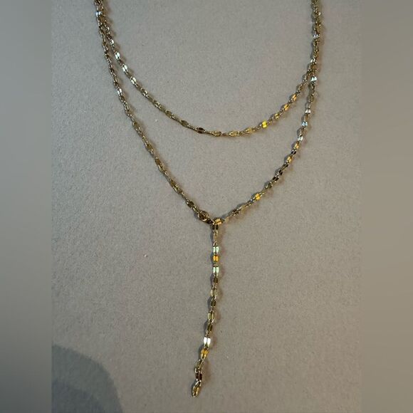boho Gold Chain Necklace A1496 - Picture 4 of 4